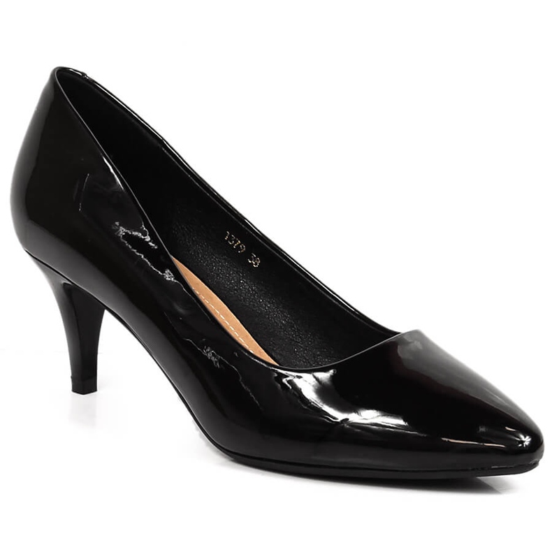 Sergio Leone 1379 tacones lacados negros
