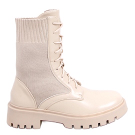 BM Botas con parte superior elástica Cass Beige