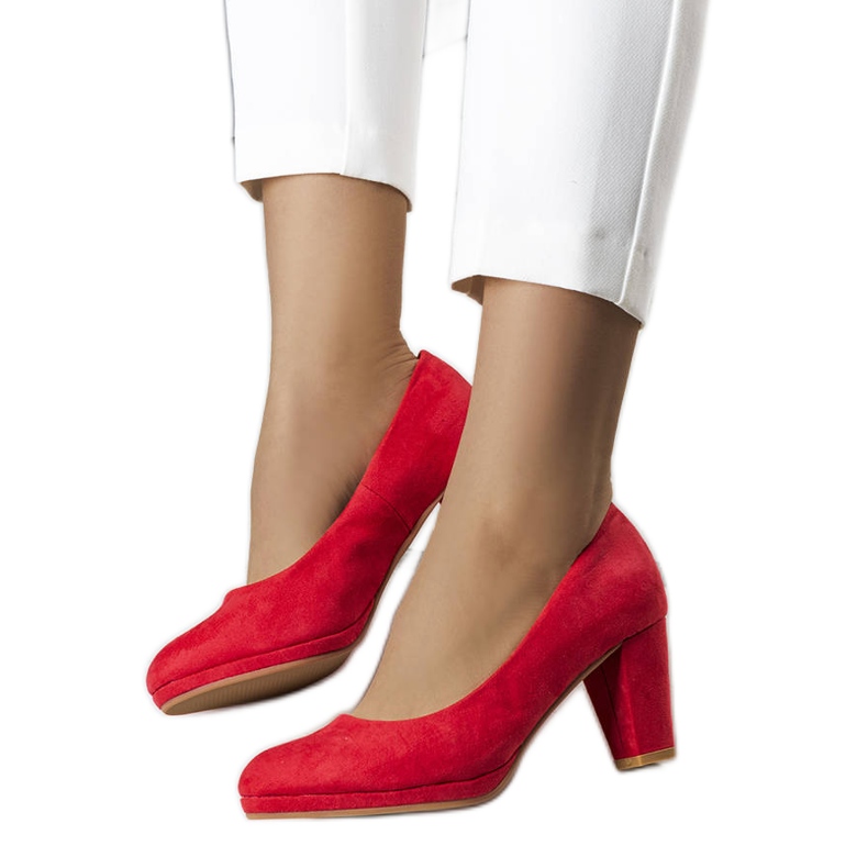 BM Zapatos rojos de tacón alto de Lauris BM Zapatos rojos de tacón alto de Lauris