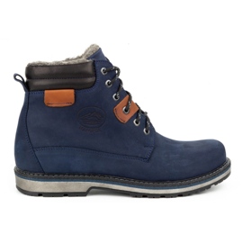 Kampol Botas invierno hombre piel 128KAM azul marino Kampol Botas invierno hombre piel 128KAM azul marino
