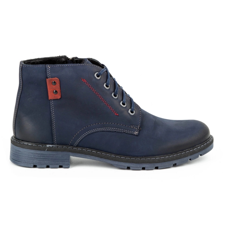 Kampol Botas invierno hombre piel 103KAM azul marino