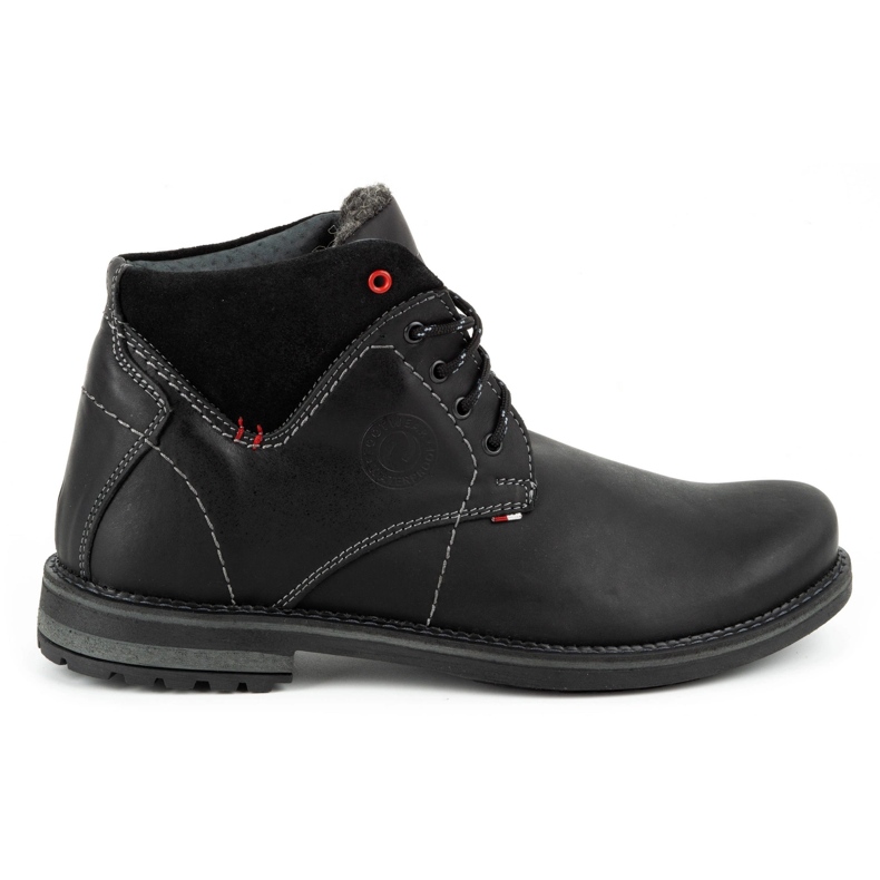 Olivier Botas de piel de invierno para hombre 124GT negras negro Olivier Botas de piel de invierno para hombre 124GT negras negro