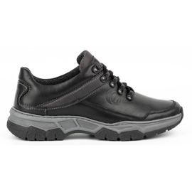 Olivier Zapatos casual hombre piel 842MA negro