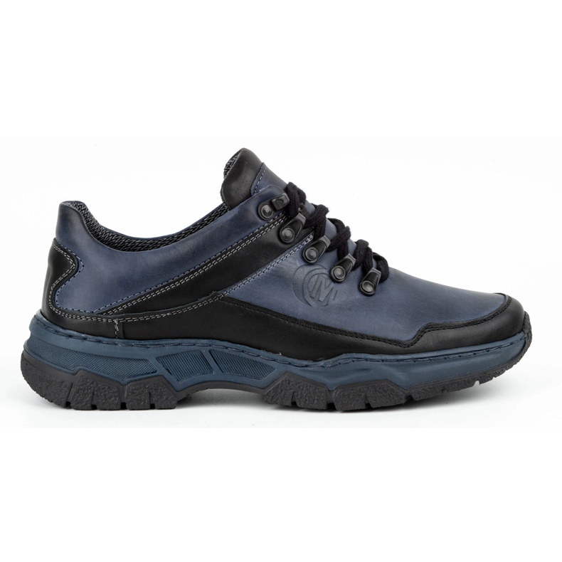 Olivier Zapatos casual hombre piel 842MA azul marino