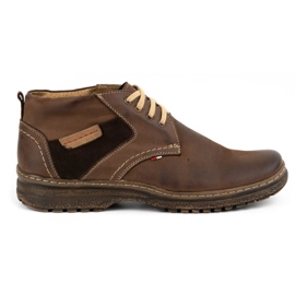 Olivier Botas de piel de invierno para hombre 219GT marrón Olivier Botas de piel de invierno para hombre 219GT marrón