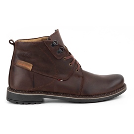 Olivier Botas de piel de invierno para hombre 151GT marrón