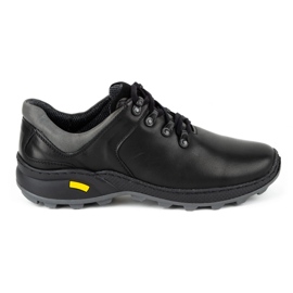 Olivier Zapatos trekking hombre piel 890MA negro
