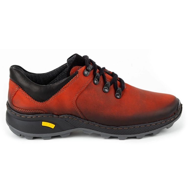 Olivier Zapatos trekking hombre piel 890MA rojo