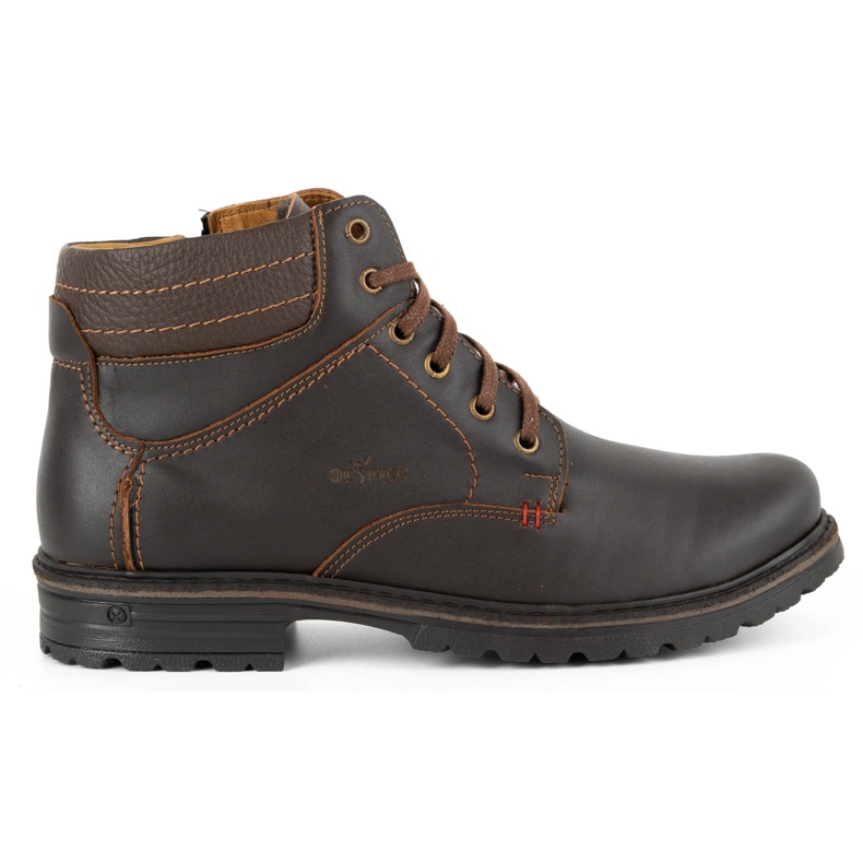 Olivier Botas de cuero de invierno para hombre 1970 marrón oscuro