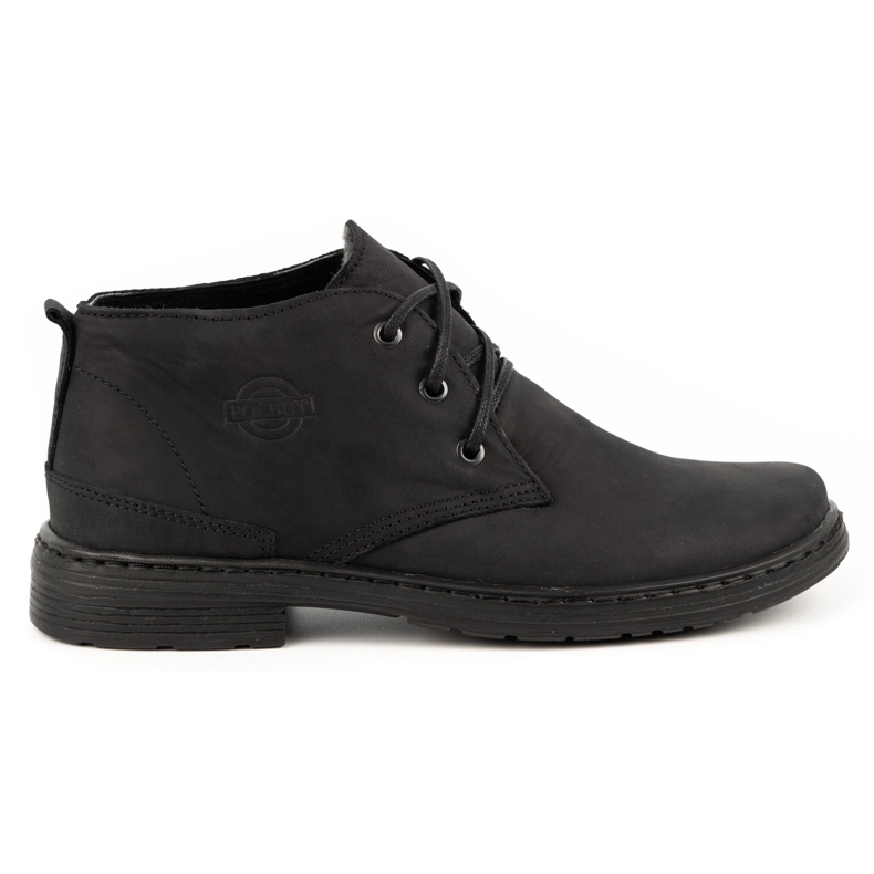Polbut Zapatos hombre invierno piel 191S negro
