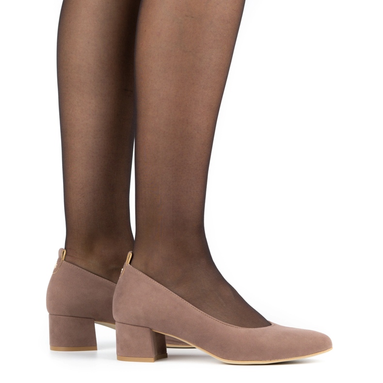 Ivbut Zapatos de salón polacos para mujer 446IV beige oscuro