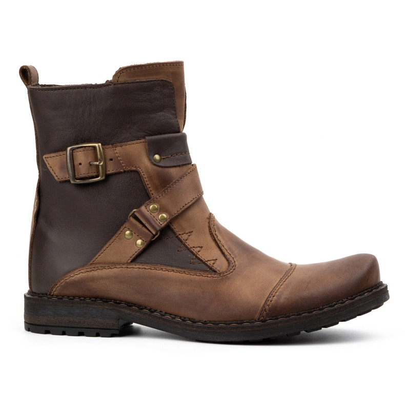 Olivier Botas hombre de piel 82KZ marrón