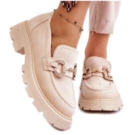 PS1 Zapatos De Mujer De Ante Con Plataforma Deira Beige
