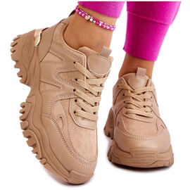 PG1 Zapatos deportivos clásicos en una plataforma Bowie beige oscuro