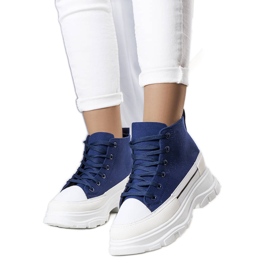Zapatillas altas de plataforma azul marino de Tillys Zapatillas altas de plataforma azul marino de Tillys