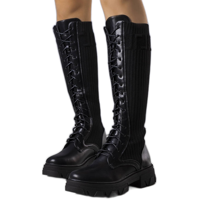 BM Botas negras con cordones de Montis negro BM Botas negras con cordones de Montis negro