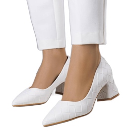 BM Zapatos de tacón blancos de Migne BM Zapatos de tacón blancos de Migne