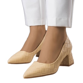 BM Zapatos de tacón beige de Migne