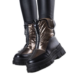 BM Botas de nieve acolchadas doradas Giovanni dorado