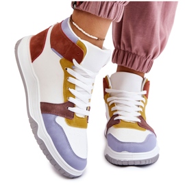 BM Deportivas Altas Mujer Sneakers Multicolor Rumor blanco púrpura
