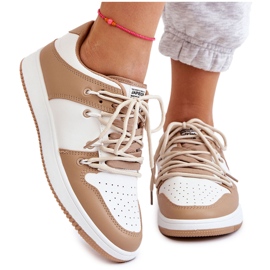BM Zapatillas Mujer Clásicas Doble Cordones Blanco-Beige Jella