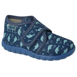 Zapatillas para niños de Befado 465p089 Dolphins azul marino