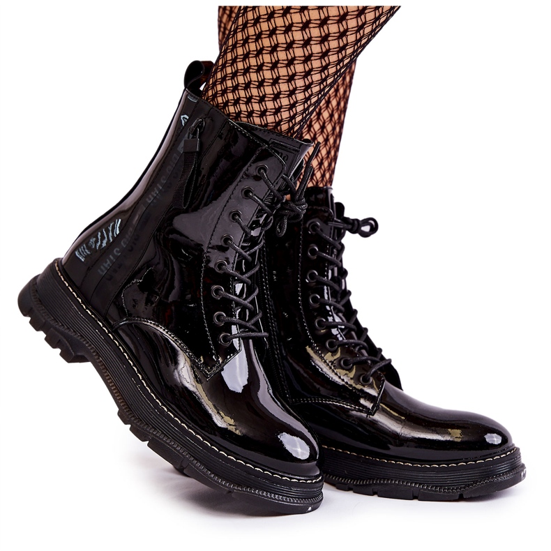 Botas Lacadas Glany Big Star KK274489 Negro
