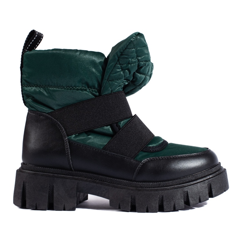 Botas de nieve de mujer Shelovet verdes y negras negro