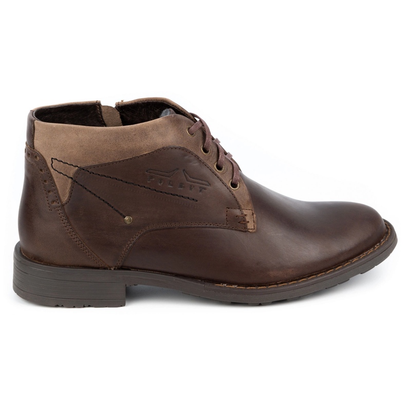Polbut Zapatos invierno hombre piel J43S marrón beige