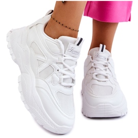 BM Zapatillas Clásicas Plataforma Blanco Larec