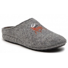Zapatillas navideñas fieltro Panto Fino WKK267022 INT1797A gris