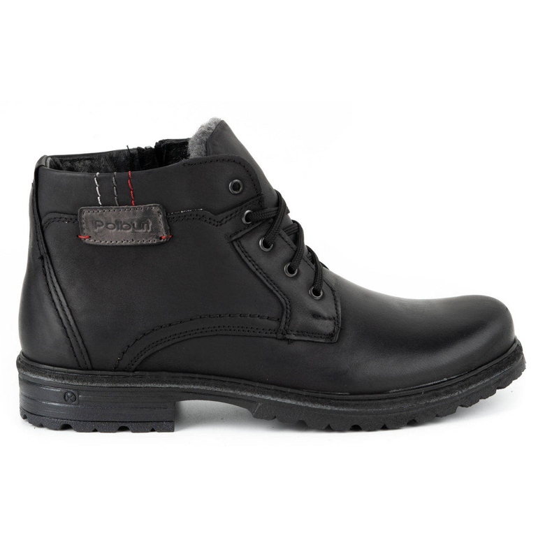 Polbut Botas invierno hombre piel J35S negro con gris