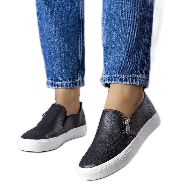 Zapatillas deportivas de ecopiel negras de Denain negro Zapatillas deportivas de ecopiel negras de Denain negro