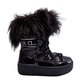 PM1 Botas De Nieve Con Aislamiento Para Niños Con Cordones Negro Colioris PM1 Botas De Nieve Con Aislamiento Para Niños Con Cordones Negro Colioris