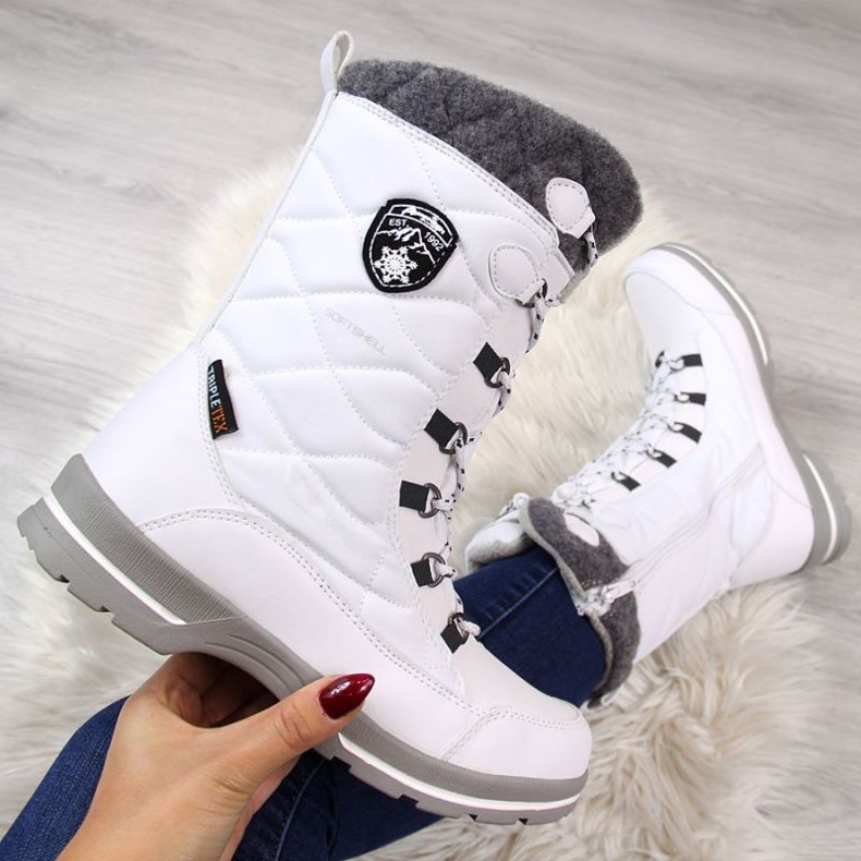 Botas de nieve impermeables American Club W AM516B blanco