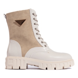 Botas de trabajo mujer beige