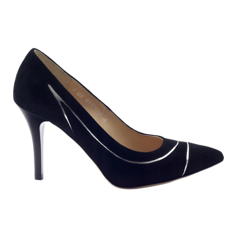 Zapatos de salón para mujer stilettos Anis 4474 negro plata