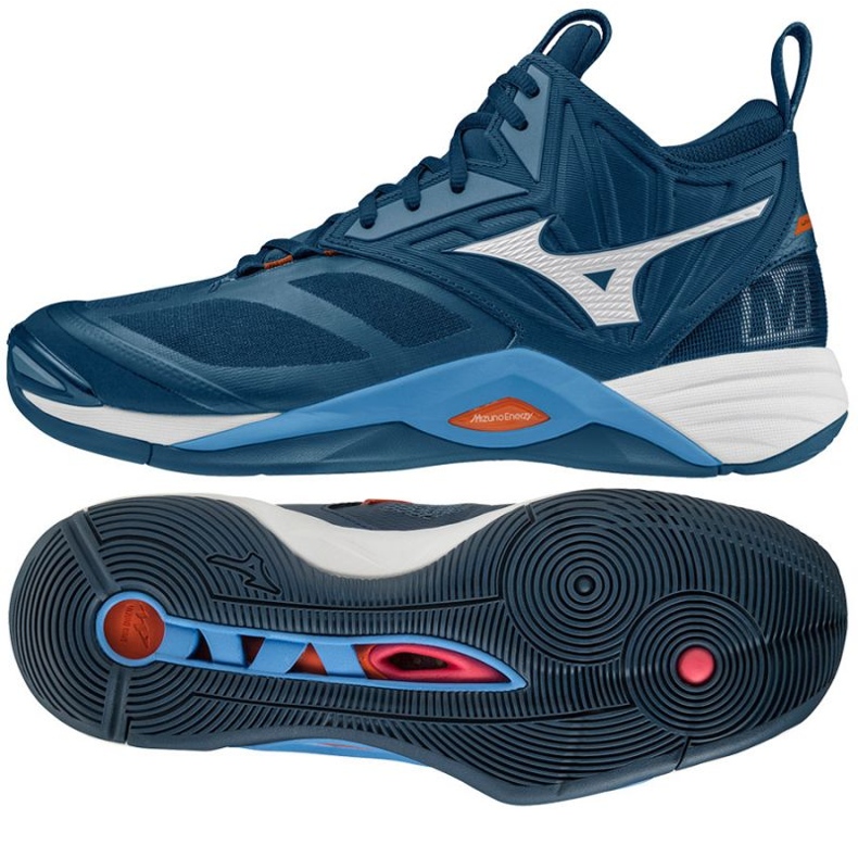 Zapatillas de voleibol Mizuno Wave Momentum 2 Mid V1GA211721 azul azul Zapatillas de voleibol Mizuno Wave Momentum 2 Mid V1GA211721 azul azul