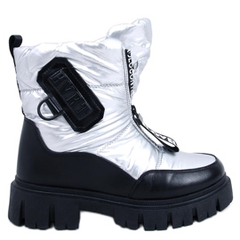 PA1 Botas de nieve mujer Wells Silver negro plata