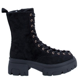 BM Botas con cordones de mujer Wayne Black negro