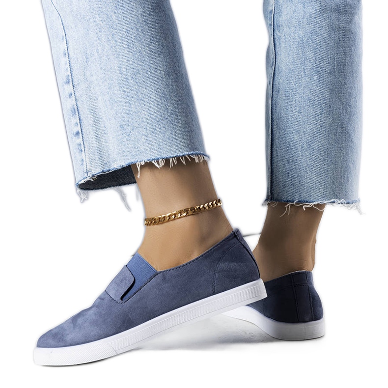 PA1 Zapatillas deportivas en ante ecológico azules de Jamal