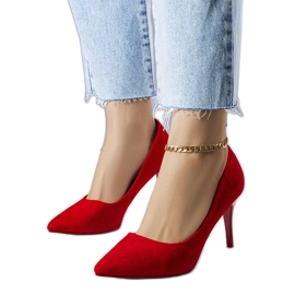 PA1 Tacones rojos Alayah hechos de eco-gamuza