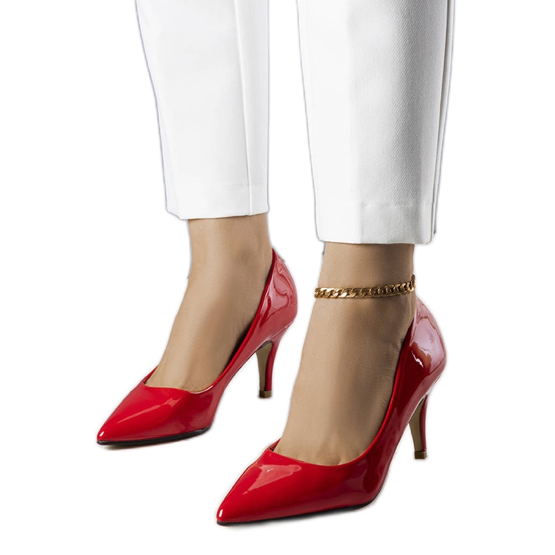 Tacones lacados en rojo de Hadlee Tacones lacados en rojo de Hadlee