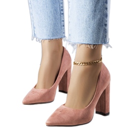 PA1 Zapatos de tacón rosa de Amiyah rosado
