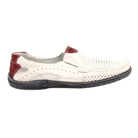 Olivier Mocasines hombre piel blanca 901 zapatos de verano blanco