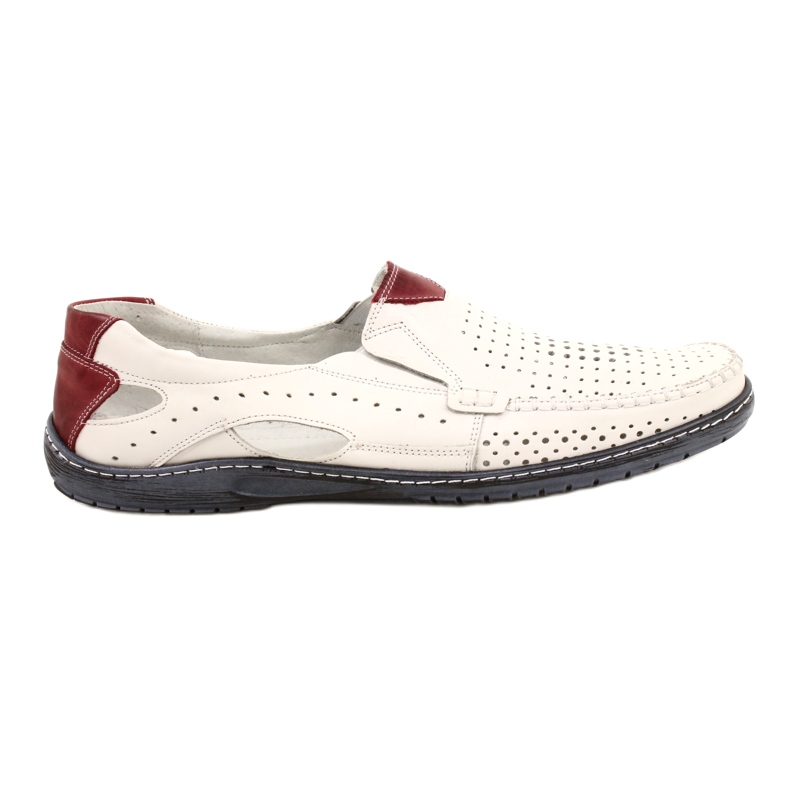 Olivier Mocasines hombre piel blanca 901 zapatos de verano blanco