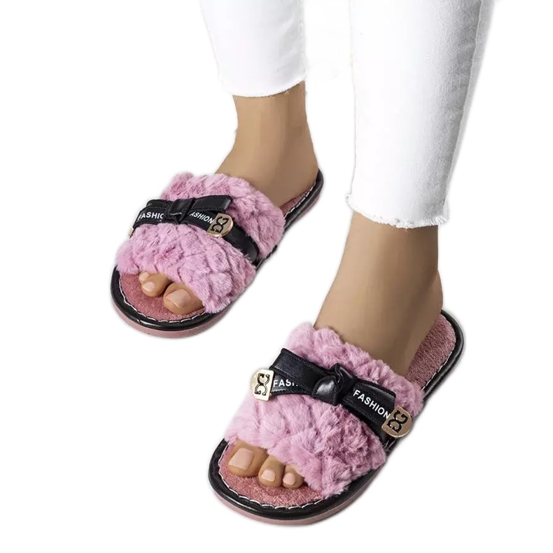 BM Zapatillas rosas con lazo de Peter rosado