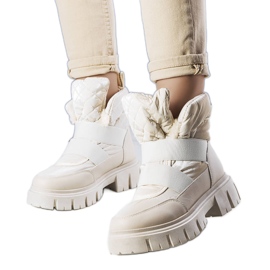 Botas para la nieve sin cordones con aislamiento beige de Francisco