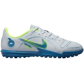Nike Mercurial Vapor 14 Academy Tf Jr DJ2863 054 zapatos de fútbol blanco blanco