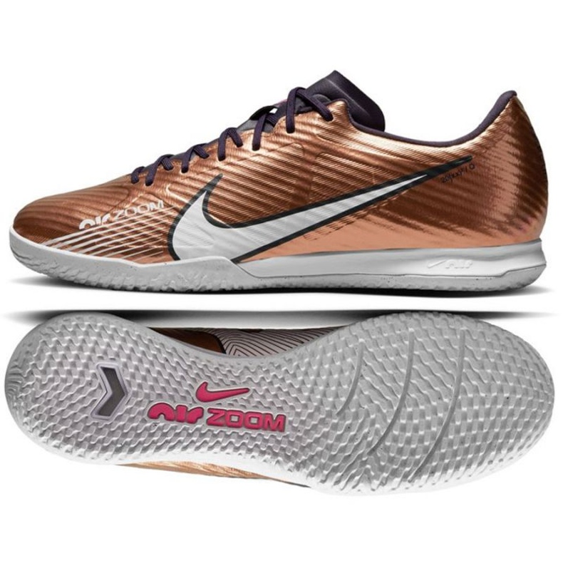 Nike Zoom Mercurial Vapor 15 Academy Qatar Ic M DR5947 810 zapatos de fútbol dorado dorado